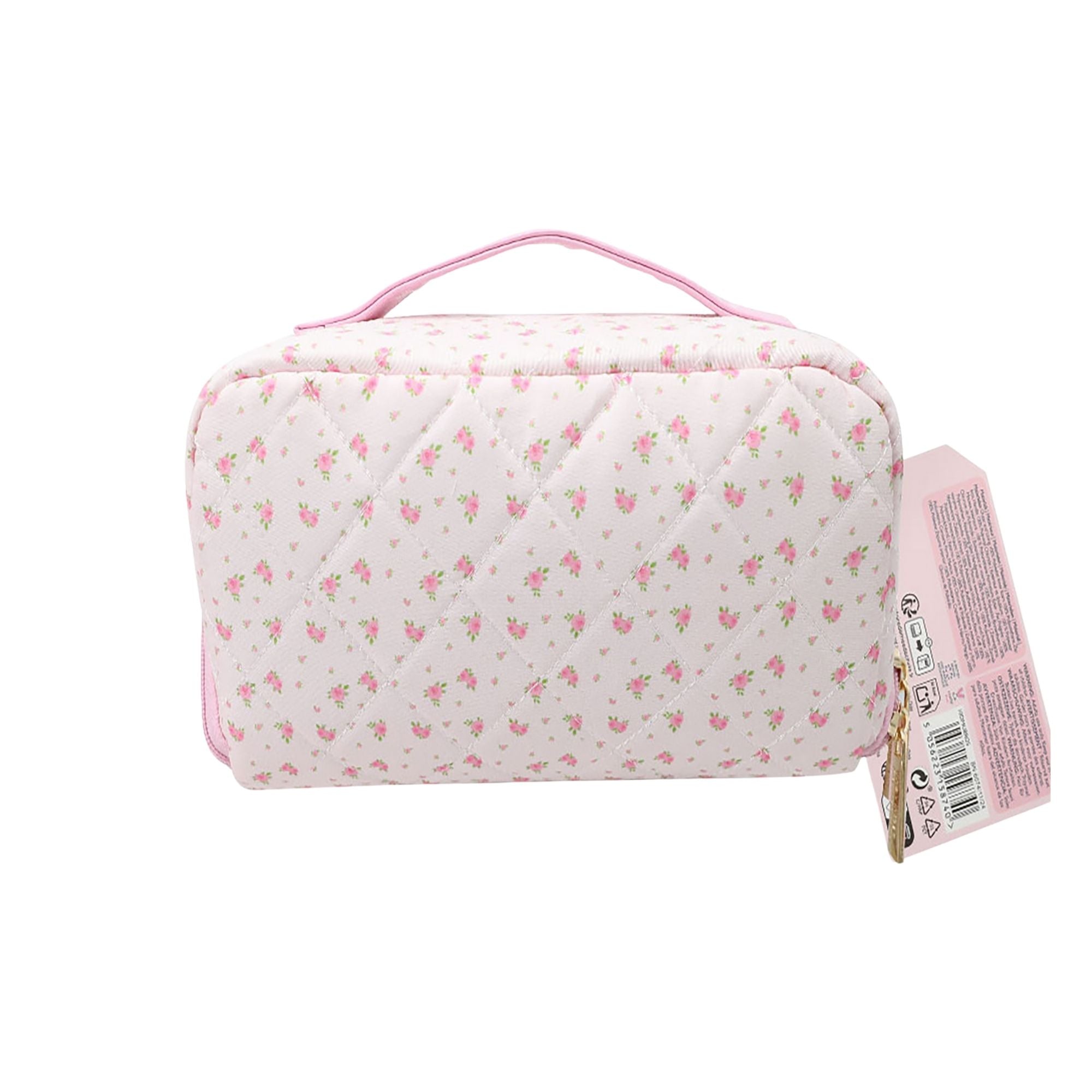 Vintage Rose Diagonal Zip Bag